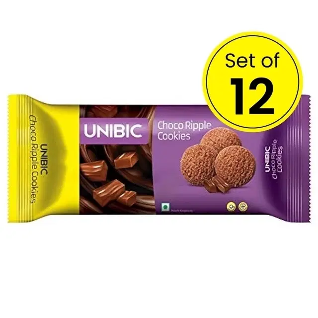 Unibic Choco Ripple Cookies 12X45 g (Pack Of 12)