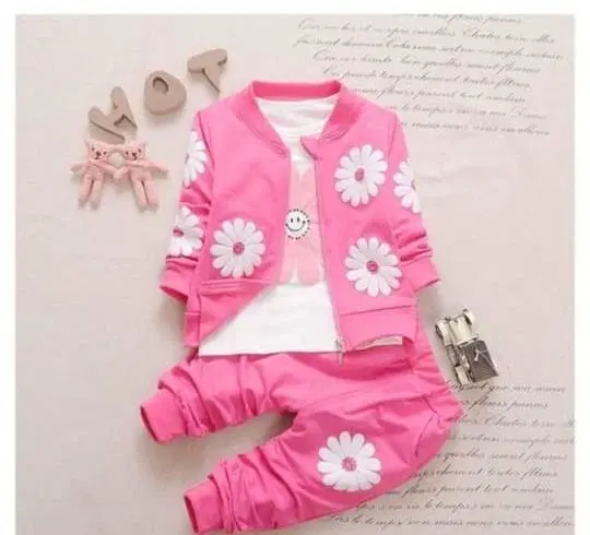 Cotton Printed Clothing Set for Boys, Pink (18-24 Months)