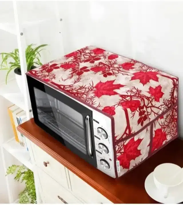 Knit Printed Oven Top Cover with Side Pockets, Multicolor