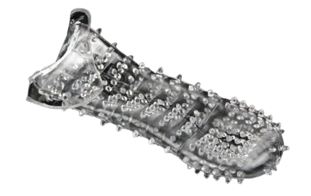 Crystal Dotted Reusable Condom for Men, Transparent
