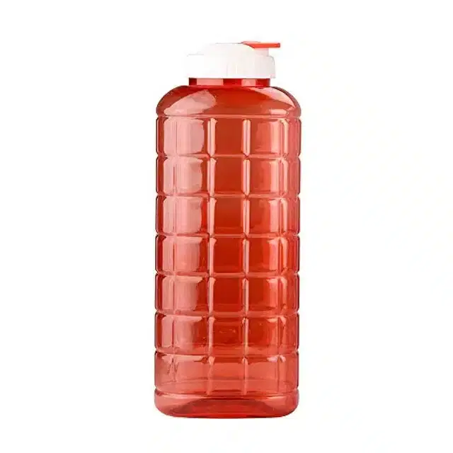 Airtight Plastic Water Bottle with Lid, Red, 1500 ml