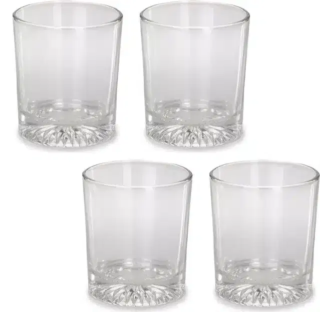 Liquor cum Cocktail Glasses, Transparent, 300 ml, Pack of 4