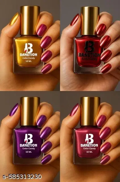 Banetion Matte Nail Polish, Multicolor, Pack of 4