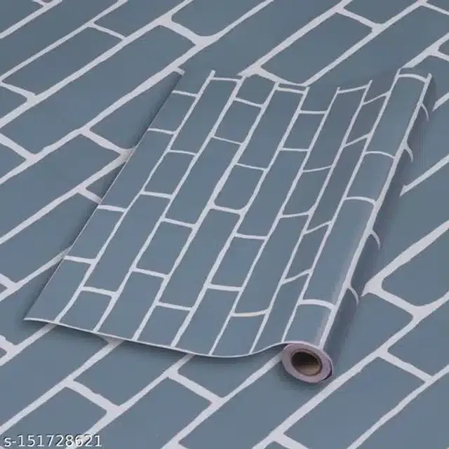 Vinyl Wallpaper for Home, Grey, 45x250 cm