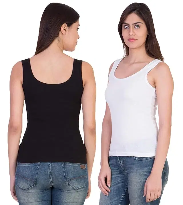 Camisole for Women, Multicolor, Pack of 2 (S)