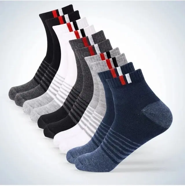 Polycotton Socks for Men, Set of 5 (Multicolor)
