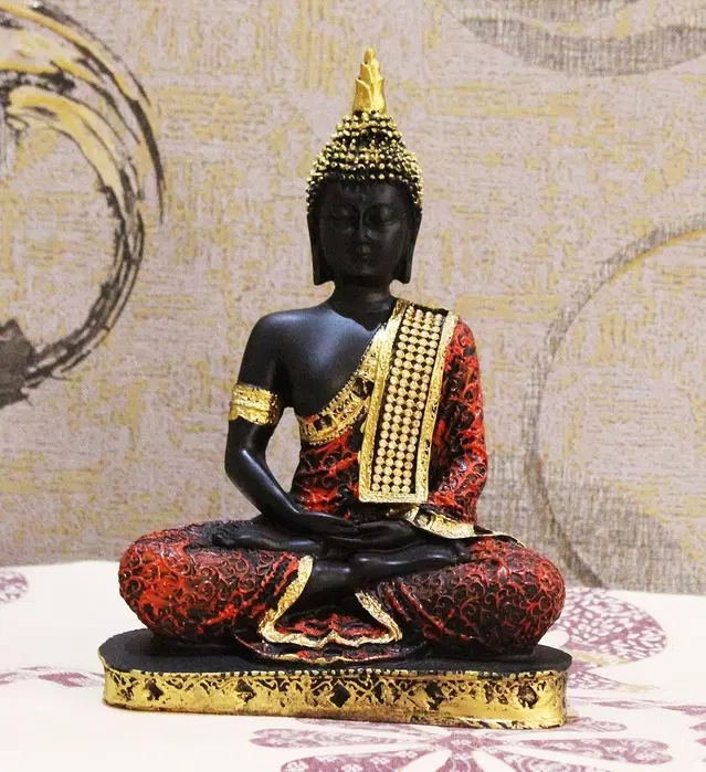 Meditating Blessing Buddha Statue for Home Decor Decorative Showpiece - 22 cm