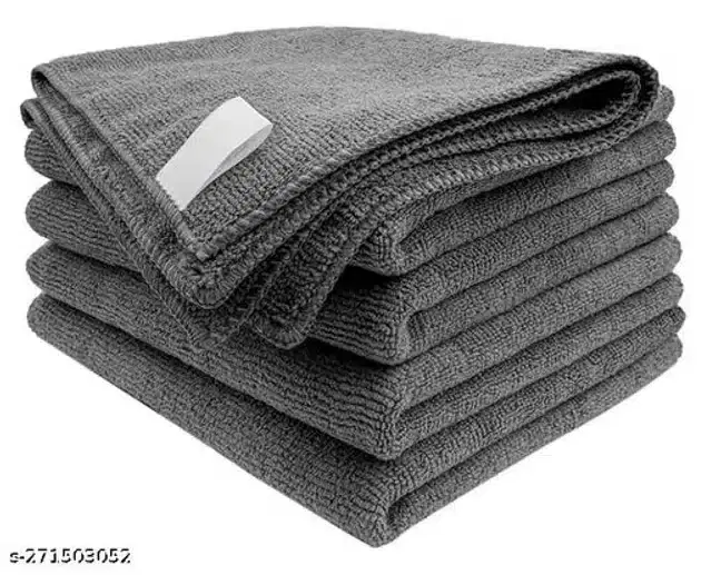 Microfiber Bath Towel, Grey, 40x40 cm, Pack of 5