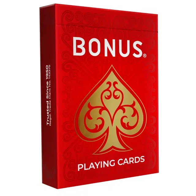 Parksons Bonus Premium Playing Cards, Red