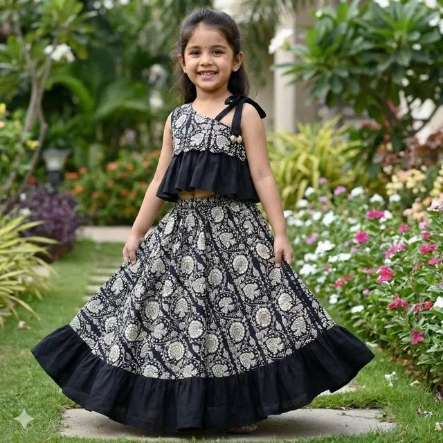 Rayon Lehenga & choli For Girls, Multicolour (5-6 Years)