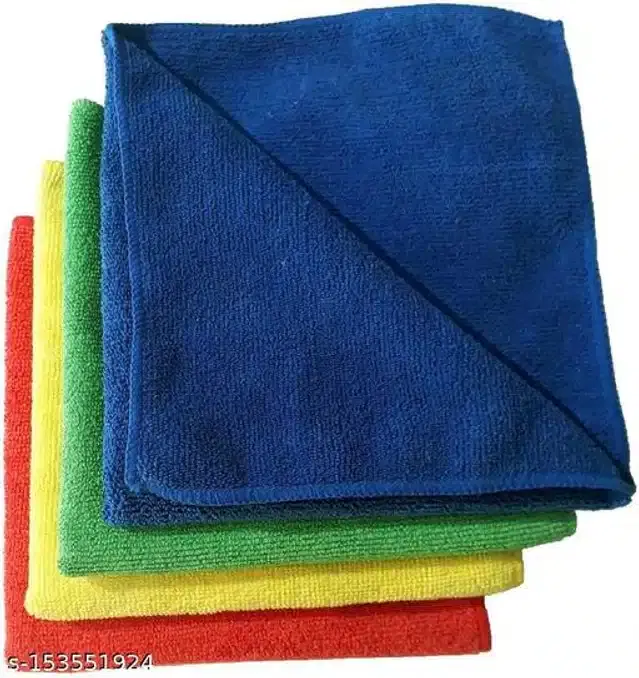 Microfiber Bath Towel, Multicolor, 40x40 cm, Pack of 4