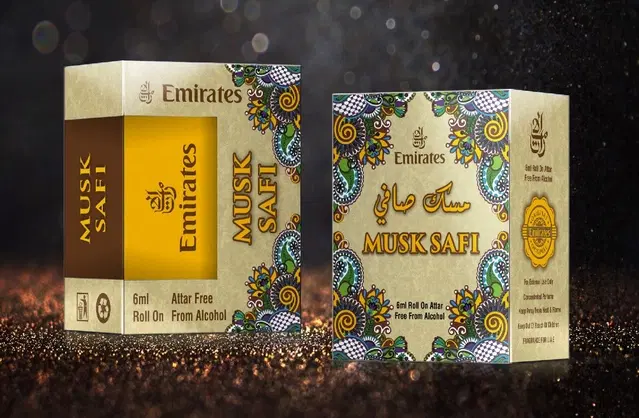 Emirates Musk Safi  Alcohol Free Roll On Ittar for Men & Women, 6 ml