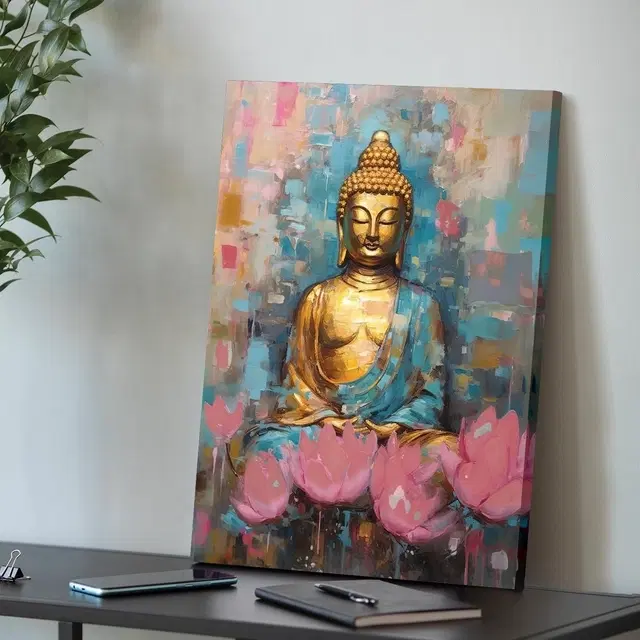 Kc Arts Lord Buddha Painting Wall Décor