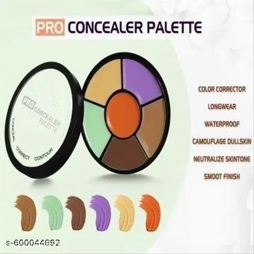 Pro Concealer Palette - Concealer|Full Coverage|Satin–Matte Finish|3 In 1 Conceal,Contour & Correct| Long Lasting|Waterproof|Easily Blendable| For All Skin Types - 15gm
