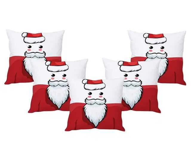 Cushion cover with zip Closure, Set of 5, 16 X 16 Inches, Multicolor, A-332
