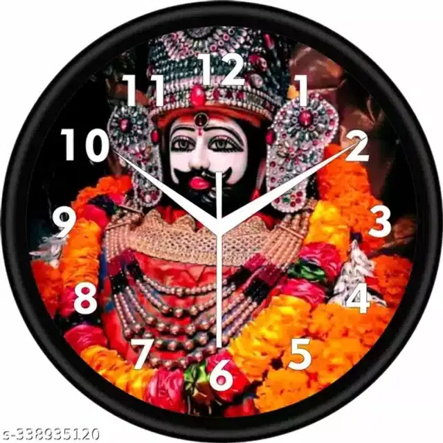 Designer Printed Plastic Wall Clock, Multicolor