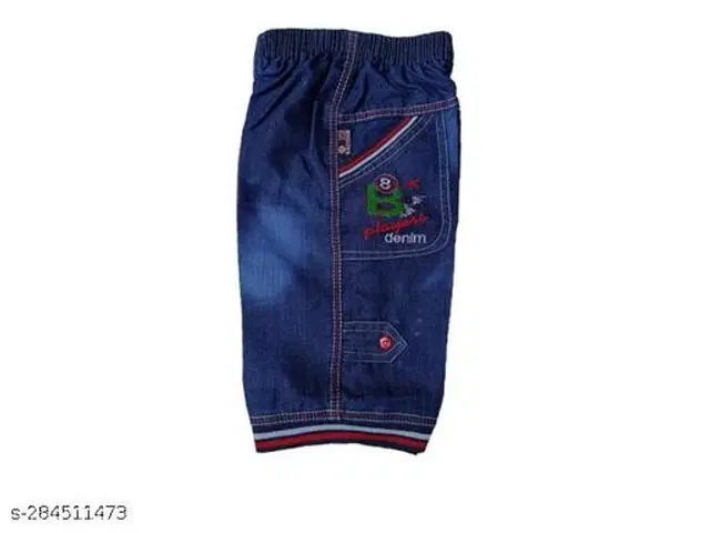 Denim Capris for Boys (Blue, 12-18 Months)