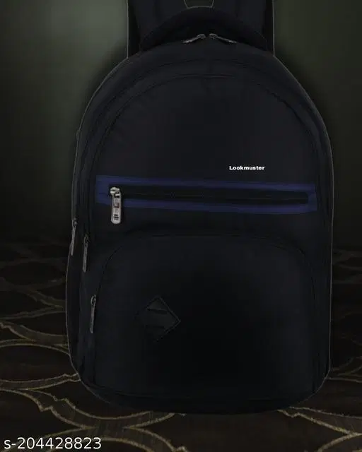 Nylon Backpack for Men & Women, Black, 35 L