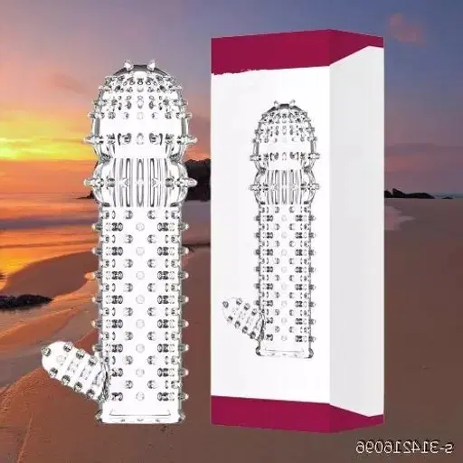 Crystal Dotted Reusable Condom for Men, Transparent, Pack of 1