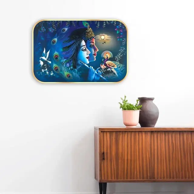 Kc Arts Indianara Radha Krishna Art Painting With Frame