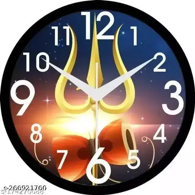 Designer Plastic Wall Clock, Multicolor, 10x10 inches