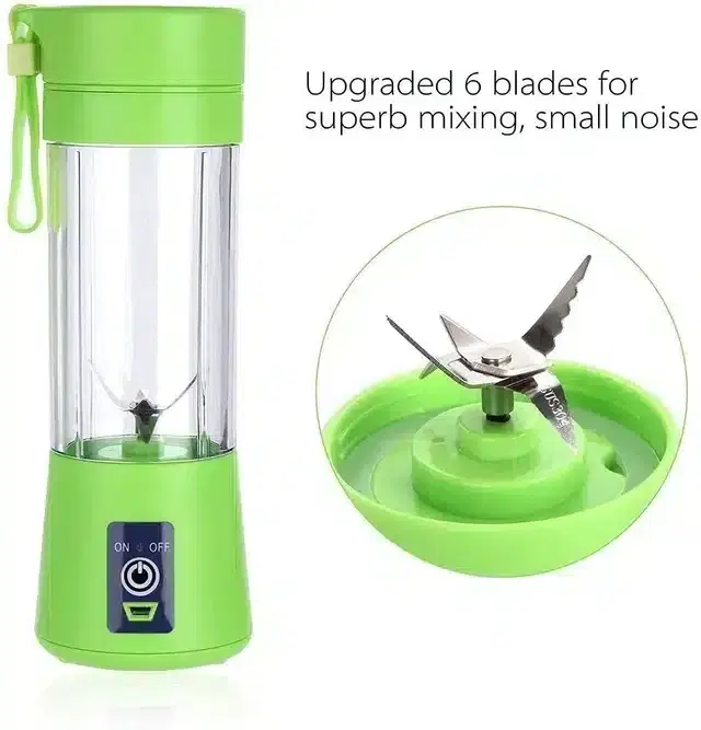 Rechargeable Electric Juicer with USB Charging Cable, Assorted, 380 ml