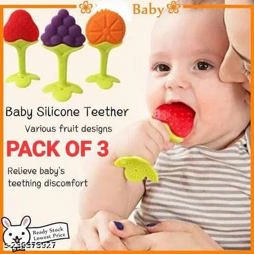 Yv Very Safe Silicone Teether Combo Of 3