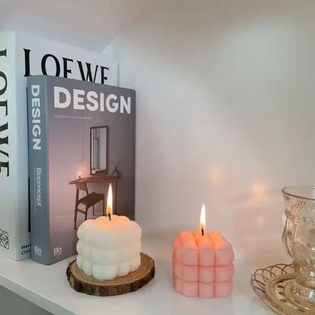 Wax Mould Designer Candles, Multicolor