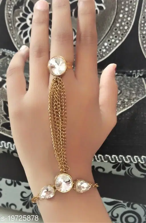 Alloy Bracelets for Women & Girls, White