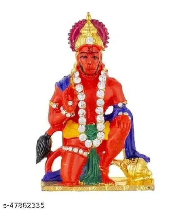 God Hanumanji Car Dashboard Idol, Red