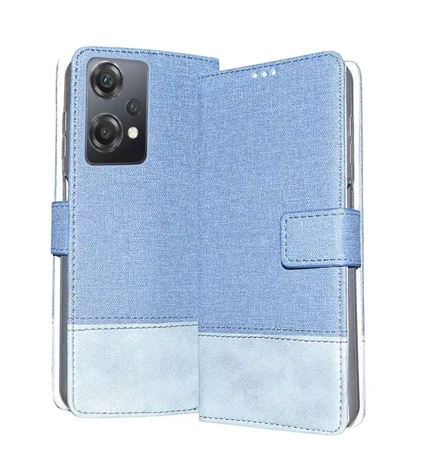 Artificial Leather Mobile Flip Cover for Realme Rmx3471 /Realme 9Pro 5G, Blue