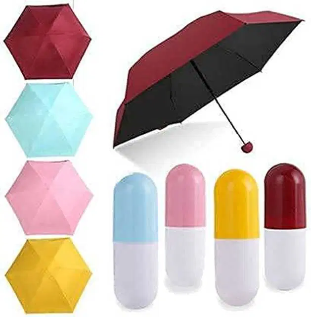 Capsule Shape Nylon Umbrella, Pack Of 1, Assorted, SE-6