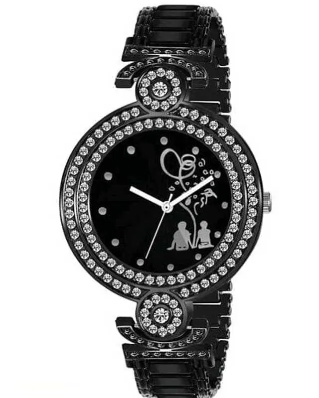 Analog Watch For Womens (Black) (WS-371)
