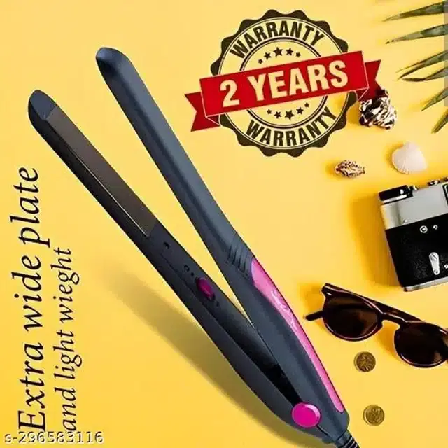 Plastic Hair Straightener, Black, 100 W