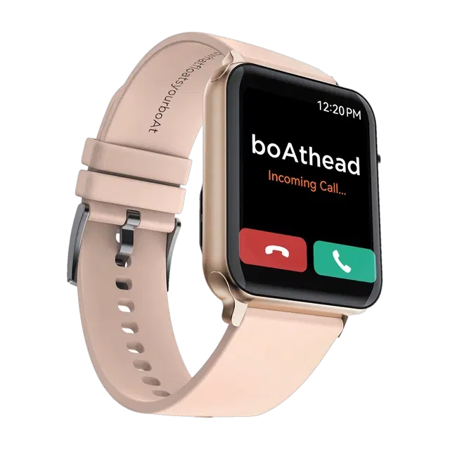 boAt Storm Call W/ 4.29 Cm(1.69"), Bt Calling & 550 Nits Brightness Smartwatch (Flamngo Pink Strap, Free Size)