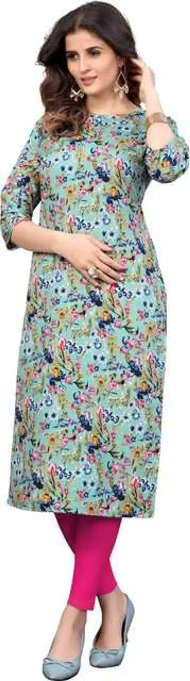 Women Crepe Printed Kurta, Pack Of 3 (Multicolor, S) (SD-282)