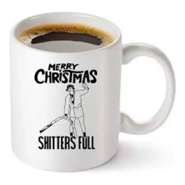 Ceremic Printed Coffee Mug, White, 350 ml