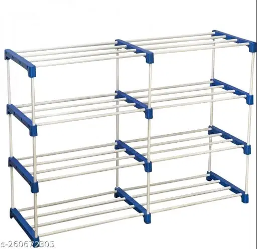 Metal 8 Layer Collapsible Multipurpose Rack, Blue