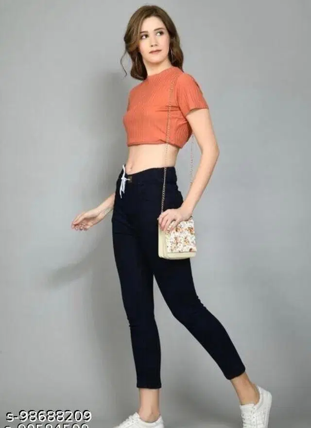 Denim Jeans for Women (Black, 28)