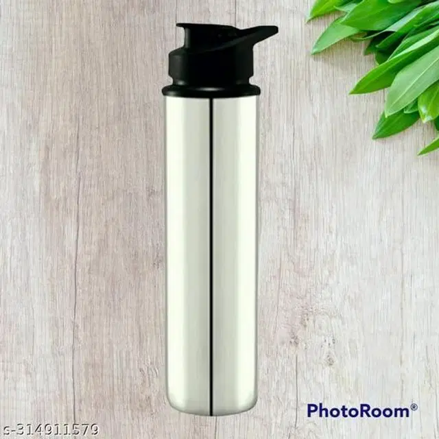 Stainless Steel Sports Water Bottle, Silver, 1000 ml