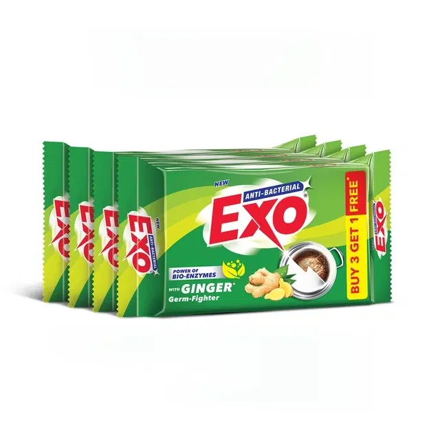 Exo Round Ginger Twist Dish Wash Bar 90 g (Buy 3 Get 1 Free)