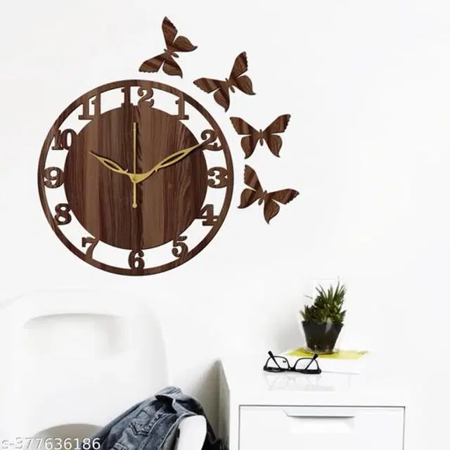 Wooden Wall Clock, Brown