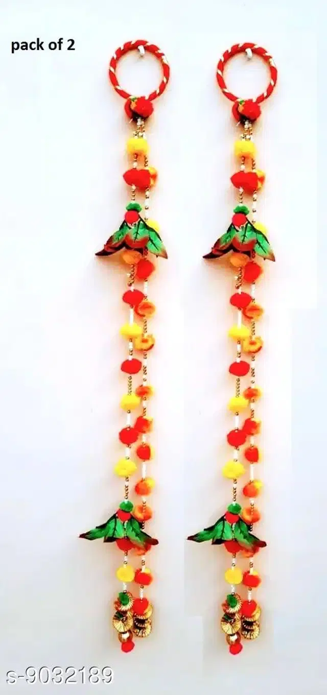 Beautiful Flower Toran, Multicolor, Pack of 2