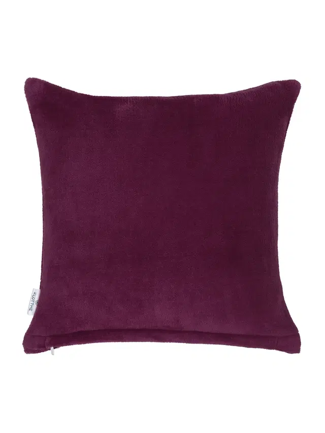 Velvet Cushion Cover, Wine, 12x12 inches