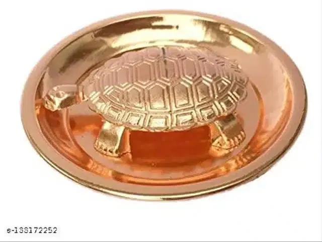Brass Tortoise Plate, Rose Gold, Set of 1