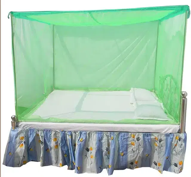 Double Bed Mosquito Net, Green, 6x6 feet