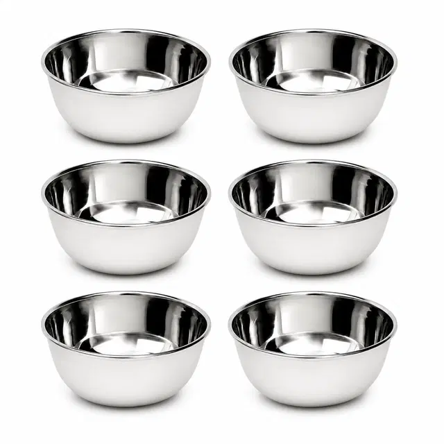 SimpleHome Steel Bowl 250ml Combo Set of 6