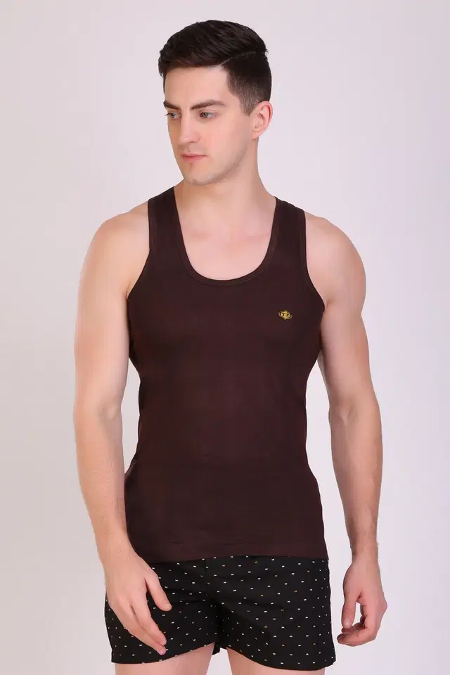 T.T. Titanic Cotton Solid Vest for Men, Assorted (80 cm)