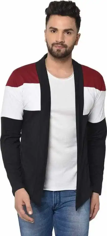 Glito Mens Attractive Full Sleeves cotton hooded Cardigan (Red, S)