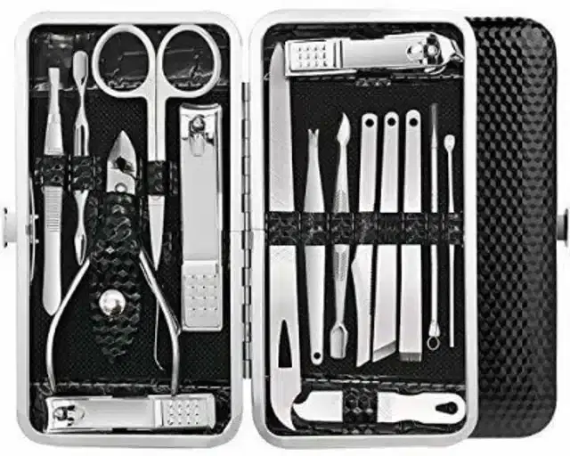 16 in 1 Manicure Tool Kit, Set of 1, Silver